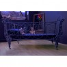 Drap-housse en pur lin bleu nuit pour bébé