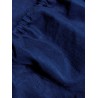 Drap-housse en pur lin bleu foncé entièrement Made in France