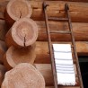 Grande serviette de plage ou de douche en lin à rayures grises