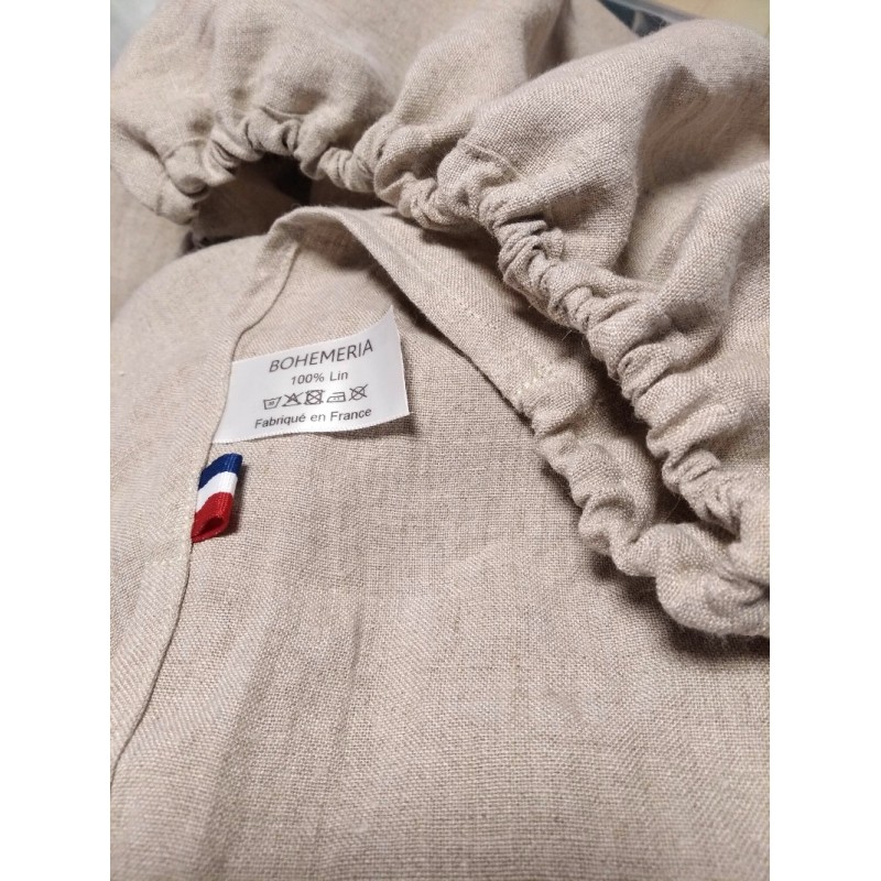 Grand Drap Blanc En Pur Lin 100% – Fabrication Française, Taille Double Très Long