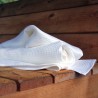 Serviette en nid d'abeille blanc pur lin fabriqué en Europe