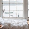 Housse de couette en lin blanc