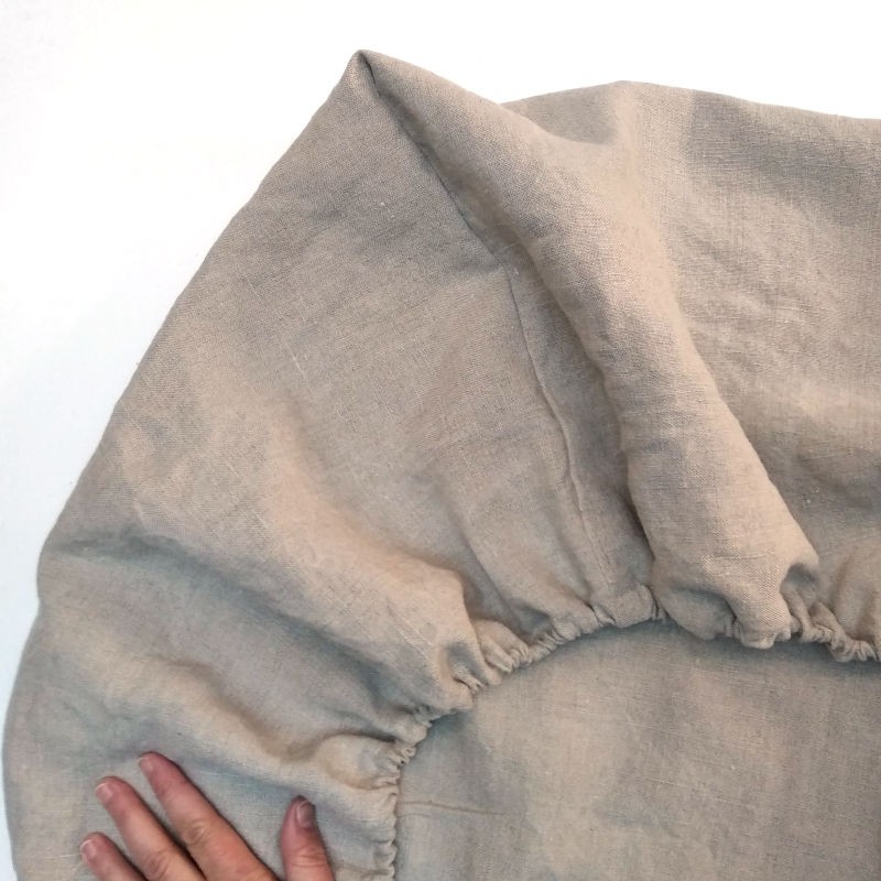 Grand Drap En Pur Lin Blanc - 3m30 X 2m16 - Fabrication Française