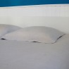 Taie en pur chanvre naturel avec volant 3 cm sur les côtés