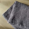 Serviette en lin gris nid d'abeille