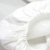 Drap housse en chanvre blanc