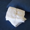 Drap en lin blanc lavé très doux fabriqué en France