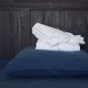 Drap en lin blanc lavé très doux fabriqué en France