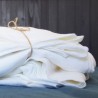 Drap en lin blanc lavé très doux fabriqué en France