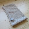Gant de toilette en lin beige naturel