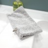 Gant de toilette en lin gris