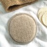 Gant éponge de toilette en lin naturel