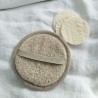 Gant éponge de toilette en lin sans colorant