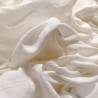 Drap plat en pur lin ivoire made in france