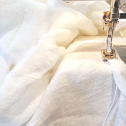 Tissu lin blanc au mètre