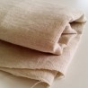 Chute de tissu en chanvre couleur beige sable