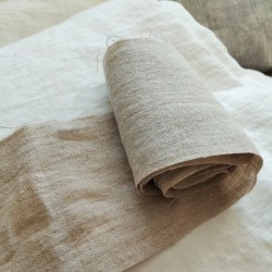 tissu en pur lin naturel lavé