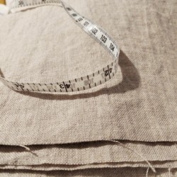 tissu en pur lin naturel lavé à plat