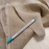 coupon de tissu en pur lin naturel couleur grège