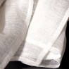 Serviette de table en toile fine de pur lin blanc