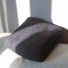 Grande serviette bleue marine en lin