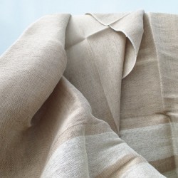 Serviette de plage en lin beige