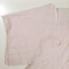 Coupon de tissu rose en pur lin