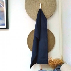 Torchon en lin bleu Made in France