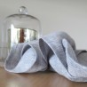 Serviette en pur lin grise claire