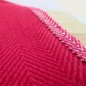 Chevron tissé sur torchon de cuisine rouge en métis de lin