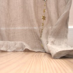 Exemple de rideau en tissu de gaze de lin