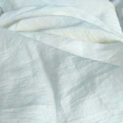 Drap blanc en tissu de chanvre adouci