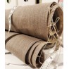 tissu en chanvre couleur gris beige