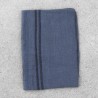 Torchon en pur lin lavé bleu grisé de Charvet Editions épais