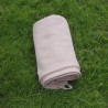 Serviette de bain rose en nid d'abeille 100% lin