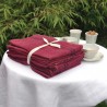 Grand torchon rouge médoc de charvet editions en France pur lin
