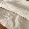 Chute de tissu en chanvre couleur beige clair chiné