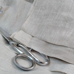 Chute de tissu en pur chanvre naturel grège