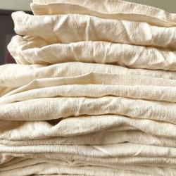 Drap en lin écru sans broderie