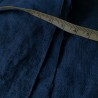 Magnifiques coupons de tissu en pur lin Européen bleu foncé