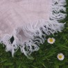 Echarpe en pur lin Corail pastel