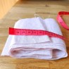 Coupon de lin rose très clair pour la couture