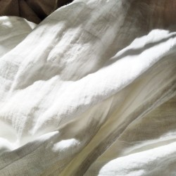 Drap-housse 100% CHANVRE BLANC de haute qualité confectionné en France