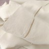Drap de dessus jour échelle et broderie fleur