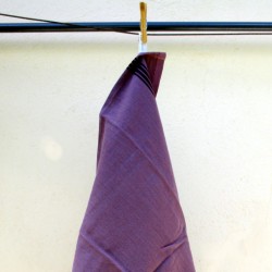 Torchon Charvet Editions Aubergine pur lin très épais