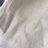 Coupon de tissu en pur lin beige uni 170 g