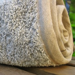 Sangle de gommage en lin pour nettoyage du dos dans le bains