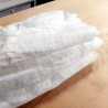Bande de tissu en pur lin blanc lavé Made in Europe