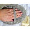 Eponge de douche ovale en lin