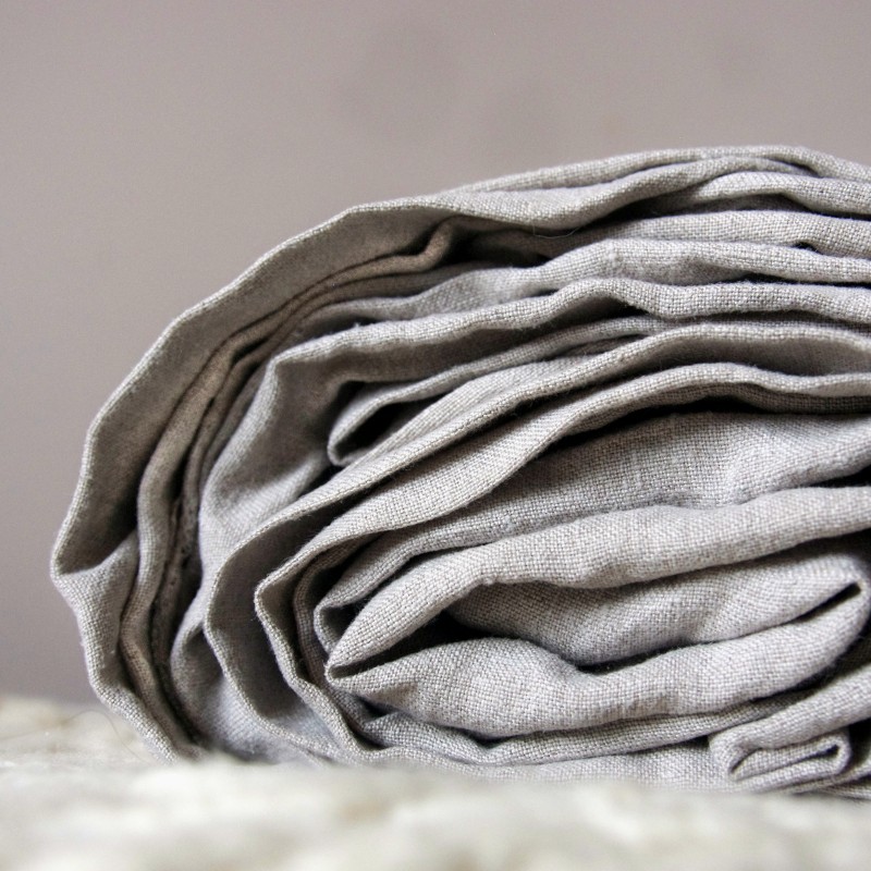 Drap-housse en chanvre naturel confectionné en France